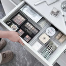 Axyaa Desk Drawer Organizers: Clear Plastic Bathroom Makeup Kitchen Storage Bins