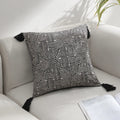 Axyaa Geometric Tassel Cushion Cover: Retro Boho Style Pillowcase for Living Room Sofa