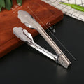 Axyaa Stainless Steel Food Tongs - Kitchen Buffet Clamp and Salad Steak BBQ Tool