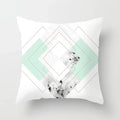 Axyaa Mint Green Geometric Printed Cushion Cover for Home Sofa Décor