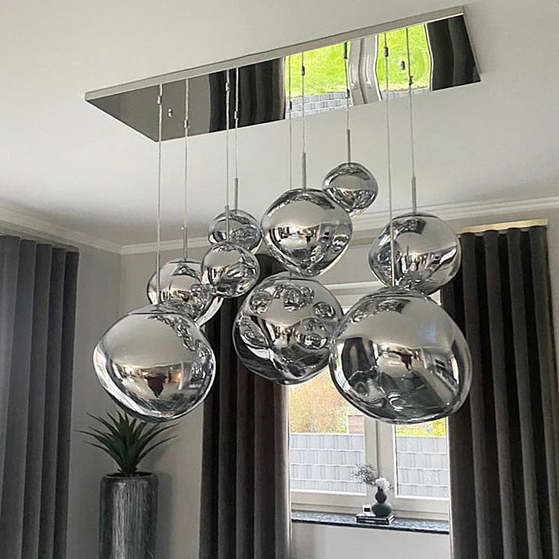 Axyaa Nordic PVC LED Chandelier for Kitchen & Living Room Lighting