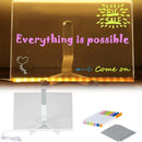Axyaa Acrylic Message Board Lamp USB Erasable Drawing Night Light Kids Gift
