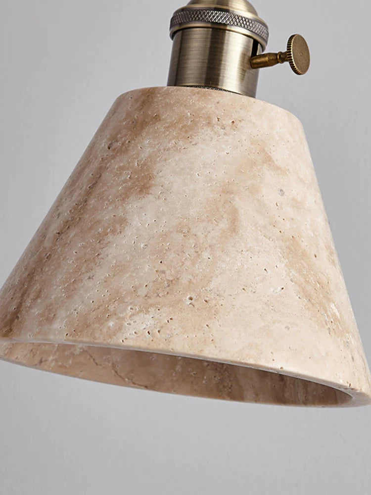 Axya Stone Pendant Chandelier for Ceiling Lighting, Wabi-sabi Style, Retro Design