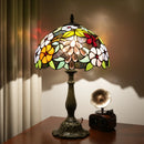 Axyaa 12“ Stained Glass Table Lamp - Bedroom, Living Room, Office Decor