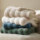 Axyaa Faux Rabbit Fur Throw Blanket