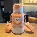 Axyaa Stainless Steel Kids Insulated Straw Cup - Big Belly Outdoor Water Bottle
