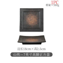 Axyaa Ceramic Square Plate Set for BBQ, Snacks, Sushi & Desserts