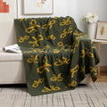 Axyaa Deer Plush Knitted Bow Blanket - Multi-purpose Sofa & Air Conditioner Blanket