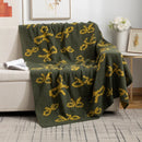 Axyaa Deer Plush Knitted Bow Blanket - Multi-purpose Sofa & Air Conditioner Blanket