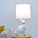 Axyaa Nordic Rabbit Shade Table Lamps: Resin Industrial Art Decor for Bedroom & Living Room