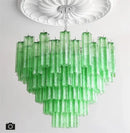 Axyaa Glass Art Pendant Light - White Pink Modern French Design for Home Decor