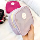 Axyaa Mesh Cosmetic Bag in Dopamine for Makeup and Toiletry Storage