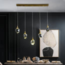 Axyaa Nordic Modern Crystal Chandelier LED Pendant Lights for Home Decor