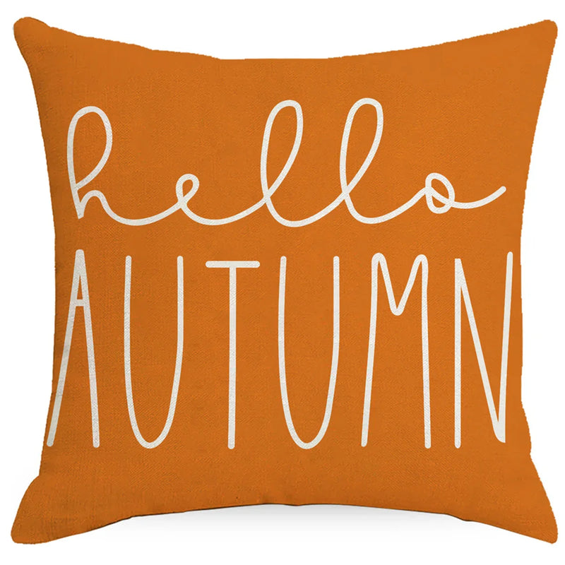 Axyaa Autumn Harvest Maple Leaf Pillow Cover for Living Room and Bedroom