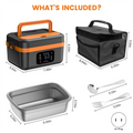 Axyaa Cordless Electric Lunch Box - Rechargeable Self-Heating Food Warmer