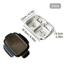 Axyaa Stainless Steel Divided Bento Lunch Box - Portable & Sealed