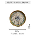 Axyaa Handmade Rattan Shell Tray for Home Decor and Serving