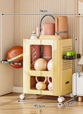 Axyaa Yoga Mat Storage Basket Wheel Rack Home Organizer Fitness Trolley