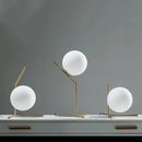 Axyaa Glass Ball Desk Lamp, Minimalist Design, E27 Bulb, Fashionable Home Decor