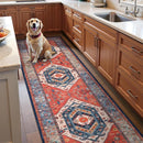 Axyaa Bohemian Style Runner Rug Retro Light Luxury Kitchen Carpets