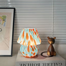 Axyaa Flower Mushroom Lamp: Cream Style Bedside Table Decor for Girls