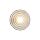 Axyaa Wabi-Sabi Round Resin Wall Lamp - White Spiricle Art Light for Corridor and Aisle