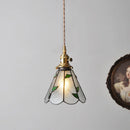 Axyaa Glass LED Pendant Lights Copper Nordic Style Modern Hanging Lamp