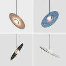 Axyaa Nordic Terrazzo Chandelier: Modern Circular Pendant Lamp