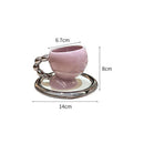 Axyaa Ceramic Latte Coffee Cup Saucer Set