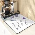 Axyaa Lavender Print Kitchen Drying Mat | Absorbent Mat for Home Décor