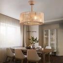 Axyaa Bamboo Rattan Ceiling Fan Light with Remote Control and Silent DC Motor