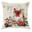 Christmas Elements Patterned Pillow Covers by Axyaa for Sofa, Bedroom, Car - Set of 2
