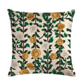 Axyaa Floral Bird Linen Pillowcase 45*45cm for Home Decor and Comfort