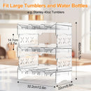 Axyaa Stackable Water Bottle Organizer for Cabinet & Fridge