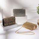 Axyaa Rhinestone Evening Bag | Glitter Shoulder Handbag for High Party Celebrity Look
