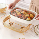 Axyaa Nordic Ceramic Dinnerware Set with Lid and Candle Holder