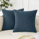 Axyaa Corduroy Throw Pillow Cover 45x45 for Sofa Bed Living Room Plush Cushion Case
