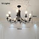 Axyaa Retro Industrial Chandelier for European Country Decor in Living Room Bedroom