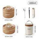 Axyaa Stainless Steel Thermal Lunch Box For Kids - Insulated Stackable Bento Box