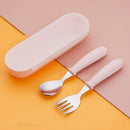 Axyaa Stainless Steel Cartoon Toddler Cutlery Set