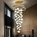 Axyaa Modern LED Pendant Chandeliers for Living Room Staircase Indoor Lighting