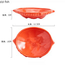 Axyaa Crab Shell Plate: Ceramic Sushi Appetizer Dessert Snack Plate - Molecular Cuisine Tableware