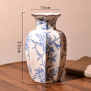 Axyaa Modern Black Gold Marbled Ceramic Vase for Wedding Decoration