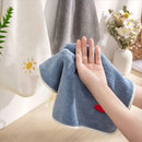Axyaa Coral Velvet Hand Towel: Soft, Absorbent, Quick Dry Cleaning Cloth
