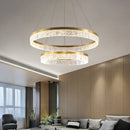 Axyaa Modern French Style Crystal Chandelier Ring Pendant Light