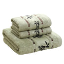Axyaa Luxury Embroidered Cotton Towels Set - 3 Pieces