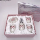 Axya White Bow Bathroom Set - 5-Piece Toiletries Kit