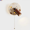 Axyaa Terrazzo Wooden LED Wall Light for Bathroom Bedroom Home Decor
