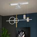 Axyaa LED Chandelier Ceiling Fan for Bedroom with Decorative Lights