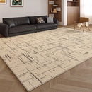 Axyaa Nordic Style Ink Line Art Living Room Carpet for Modern Luxury Décor